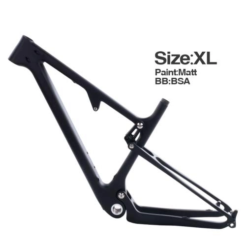 Mountain Bike Frames : 29er UD Carbon MTB BSA Rear Shock 165 * 38mm * 22mm Mountain Bike Frame XL