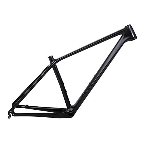 Mountain Bike Frames : 29inch Mountain Bike Frame Carbon Fiber 15.5'' / 17'' / 19'' MTB Frame Quick Release 135mm Disc Brake BB92 Bottom Bracket XC Bike Frame (Color : Matte black, Size : 19'')