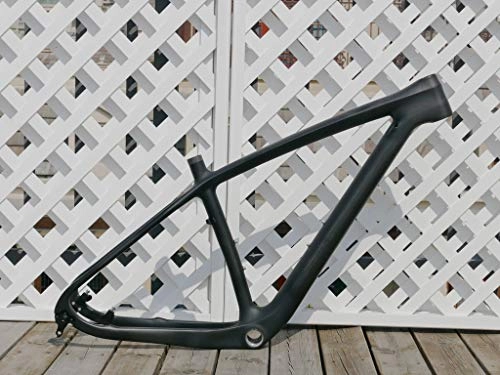 Mountain Bike Frames : 3K Carbon Fiber Glossy 29er Mountain Bike Frame 15.5" MTB Frame (For BSA) + Bicycle Thru axle 142mm x 12mm