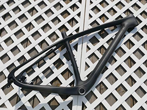 Mountain Bike Frames : 3K Carbon Fiber Glossy 29er Mountain Bike Frame 19" MTB Frame (For BB30) + Bicycle Thru axle 142mm x 12mm