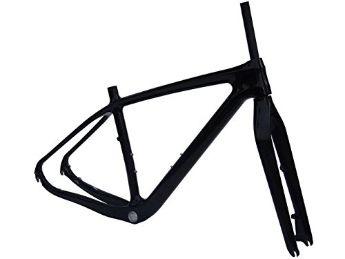 Mountain Bike Frames : 3K Carbon Glossy 29er MTB Mountain Bike Frame ( For BB30 ) 15.5" + Fork