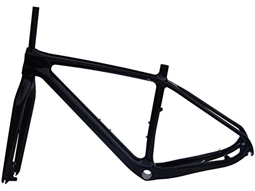 Mountain Bike Frames : 3K Carbon Glossy 29er MTB Mountain Bike Frame ( For BSA ) 19" + Fork