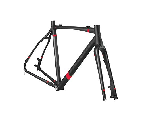 Mountain Bike Frames : Accent CX-ONE PRO DISC SET Cyclocross Bike Frame (black-red matt, XL)