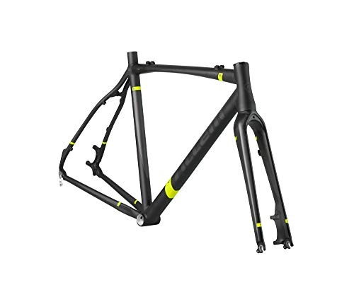 Mountain Bike Frames : Accent CX-ONE PRO DISC SET Cyclocross Bike Frame (black-yellow fluo matt, XL)