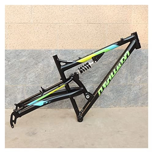 Mountain Bike Frames : AIRAXE MTB bike frame for 26" 27.5" 29" wheels v brake disc brake Aluminum alloy bicyle frame with Rear shock (Color : As photo)
