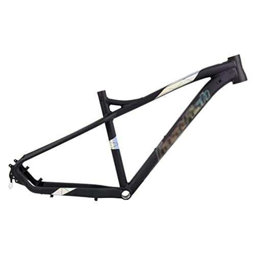 Mountain Bike Frames : Aluminum Alloy MTB Frame 27.5er Hardtail Mountain Bike Frame 16'' 17'' Disc Brake Rigid Frame QR 135mm XC, with Tailhook (Color : Black, Size : 27.5x16'')