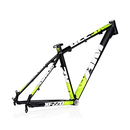 Mountain Bike Frames : AM / XF220 Mountain Bike Frame, 26 / 27.5 Inch Lightweight Aluminum Alloy Bike Frame, Suitable For DIY Assembly Of Mountain Bike Accessories(Black / green (Size : 27.5")