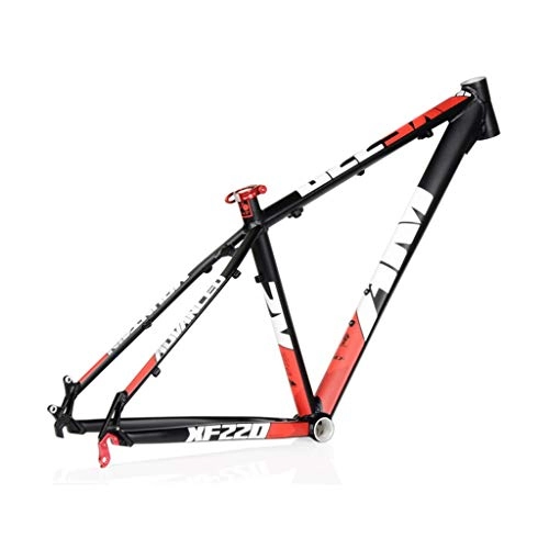 Mountain Bike Frames : AM / XF220 Mountain Bike Frame, 26 / 27.5 Inch Lightweight Aluminum Alloy Bike Frame, Suitable For DIY Assembly Of Mountain Bike Accessories(Black / red (Size : 26")
