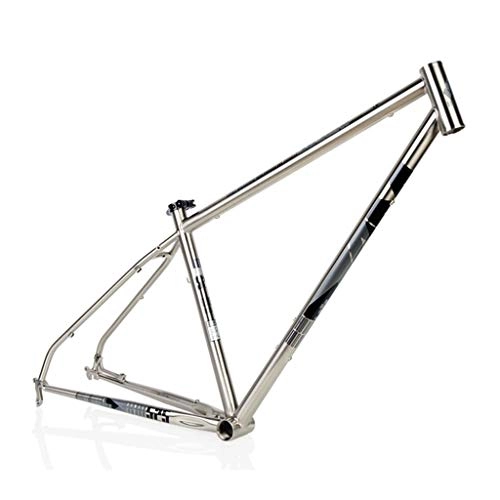 Mountain Bike Frames : AM / XM525 Mountain Bike Frame, 27.5 / 16 Inch High-end Chrome-molybdenum Steel Bicycle Frame, Suitable For DIY Assembly Of Mountain Bike Accessories(Brushed silver