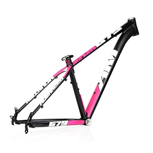 Mountain Bike Frames : AM / XM679 Mountain Bike Frame, 26 / 27.5 / 29 Inch Lightweight Aluminum Alloy Bike Frame, Suitable For DIY Assembly Of Mountain Bike Accessories(Black / Pink (Size : 27.5")