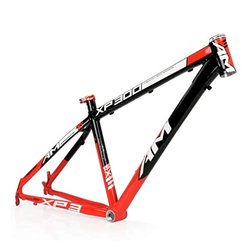 Mountain Bike Frames : AM / XP300 Mountain Bike Frame, 26 / 16 Inch Lightweight Aluminum Alloy Bike Frame, Suitable For DIY Assembly Of Mountain Bike Accessories(Black / red