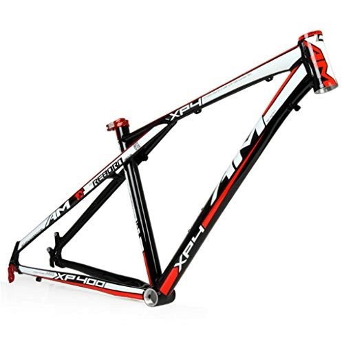 Mountain Bike Frames : AM / XP400 Mountain Bike Frame, 26 / 16 Inch Lightweight Aluminum Alloy Bike Frame, Suitable For DIY Assembly Of Mountain Bike Accessories(Black / red