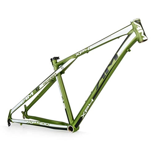 Mountain Bike Frames : AM / XP400 Mountain Bike Frame, 26 / 16 Inch Lightweight Aluminum Alloy Bike Frame, Suitable For DIY Assembly Of Mountain Bike Accessories(green / white）