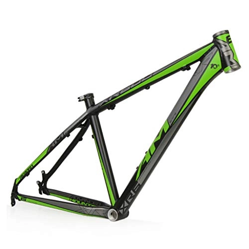 Mountain Bike Frames : AM / XR600 Mountain Bike Frame, 26 / 16 Inch Lightweight Aluminum Alloy Bike Frame, Suitable For DIY Assembly Of Mountain Bike Accessories(Black / green