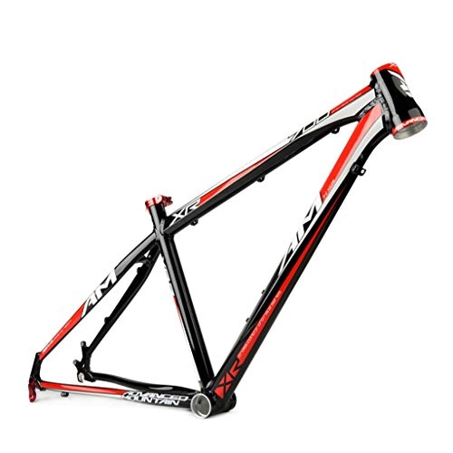 Mountain Bike Frames : AM / XR700 Mountain Bike Frame, 26 / 16 Inch Lightweight Aluminum Alloy Bike Frame, Suitable For DIY Assembly Of Mountain Bike Accessories(Black / red）