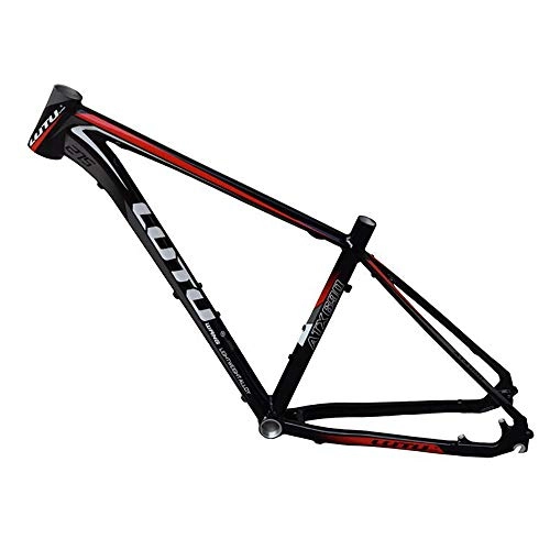 Mountain Bike Frames : AndyJerzy 27.5 Inch Inner Line Mountain Bike Frame Aluminum Alloy Frame Bicycle Ultra Light Frame (Color : Black, Size : One size)