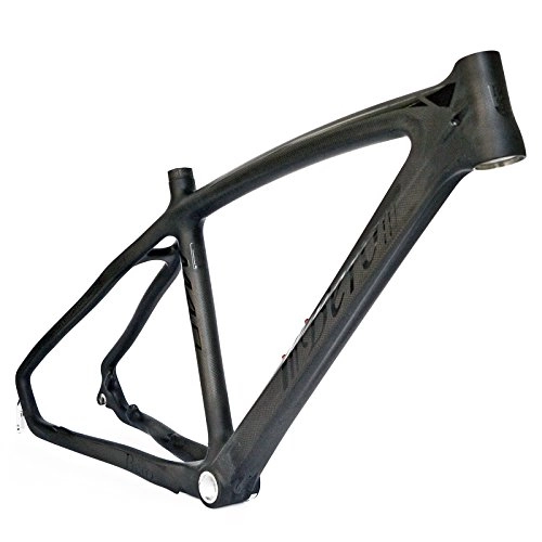 Mountain Bike Frames : BEIOU 3k Carbon Fiber Mountain Bike Frame T800 Ultralight 26" MTB Matte Black Unibody Internal Cable Routing B024 (Matte Black, 17-Inch)