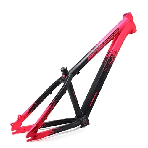 Mountain Bike Frames : Bicycle Frame, 26in Aluminum Alloy Downhill Mountain Bike Hard Frame, Compatible with Straight / Tapered Fork, 30.8mm Seatpost Diameter, Pink