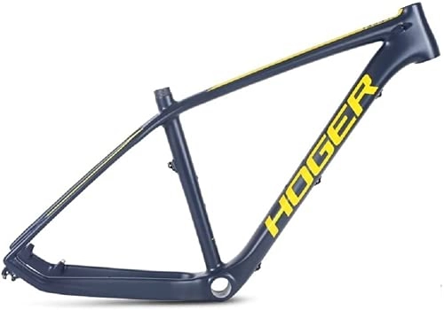 Mountain Bike Frames : Bicycle Frame, 27.5 Full Carbon Mountain Bike Frame, Super Light 19 Inch Carbon MTB Frame (Yellow)