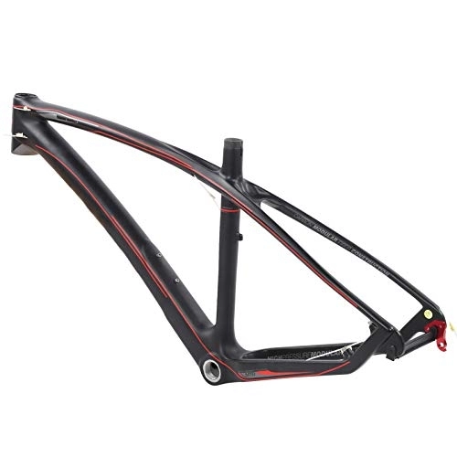 Mountain Bike Frames : Bicycle Frame, Mountain Bike Carbon Fiber Front Fork Frame with Headset and Seatpost Clip, 27.5ERx17.5in Bicycles and Spare Parts