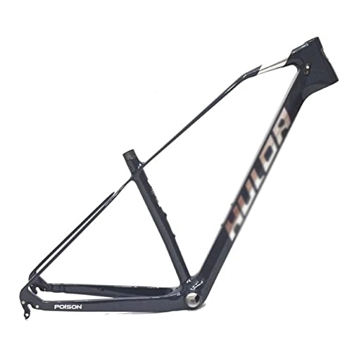 Mountain Bike Frames : Carbon Fiber Mountain Bike Frame27.5 / 29 Inch Bike Accessories, Accessories High-Strength Frame, Bottom Bracket Road Carbon Bike Frame，black (Size : 27.5in)