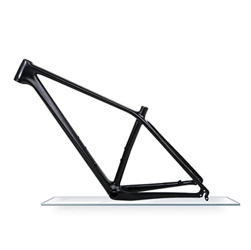 Mountain Bike Frames : Carbon Fiber MTB Frame 27.5er 29er Hardtail Mountain Bike Frame 15'' / 17'' / 19'' XC AM Disc Brake Frame QR 135mm Routing Internal (Color : Matte black, Size : 27.5 * 19'')
