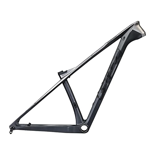 Mountain Bike Frames : Carbon Fiber MTB Frame 29er Plus Carbon Fiber Frame 148 * 12mm Carbon Fiber Frame 15 / 17 / 19 Inch Handlebar Seatpost (Color : Black Frame Only, Size : 19)