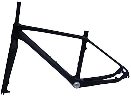Mountain Bike Frames : Carbon Matt MTB Mountain Bike Frame ( For BB30 ) 18" + Fork