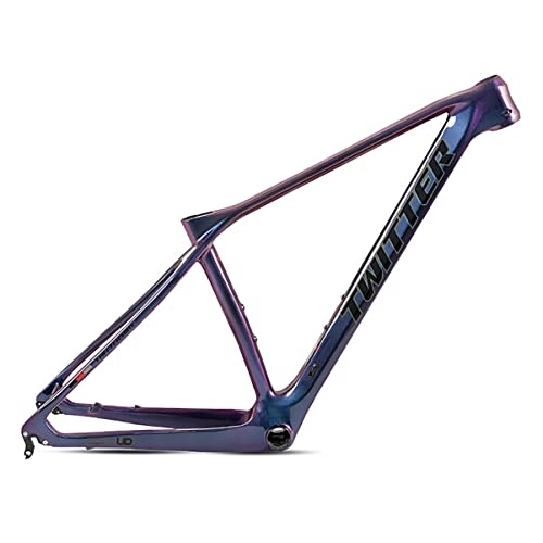 Mountain Bike Frames : DFNBVDRR 27.5er Carbon Mountain Bike Frame 15'' / 17'' / 19'' Carbon Fiber MTB Frame Thru Axle 12x142mm BB92 Bottom Bracket Routing Internal (Color : Discoloration, Size : 17x27.5'')
