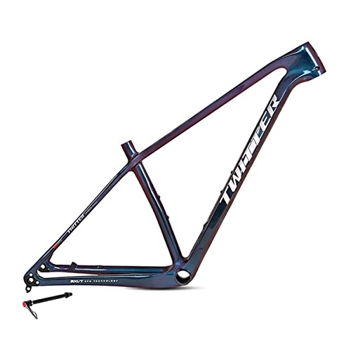 Mountain Bike Frames : DFNBVDRR Carbon Fiber T900 Mountain Bike Frame 29-Inch MTB Frame 15'' / 17'' / 19'' Thru Axle 12 * 148mm Internal Cable Routing Discoloration Frame (Color : Discoloration, Size : 17x29'')