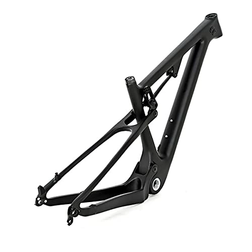 Mountain Bike Frames : DFNBVDRR Full Suspension XC / AM Carbon 15 / 17 / 19'' Mountain Bicycle Frame BOOST Frame BSA73mm Travel 120mm Thru Axle 12x148mm MTB Frame For 27er*3.0 / 29er*2.35 Tire (Color : Matte black, Size : 29x19'')