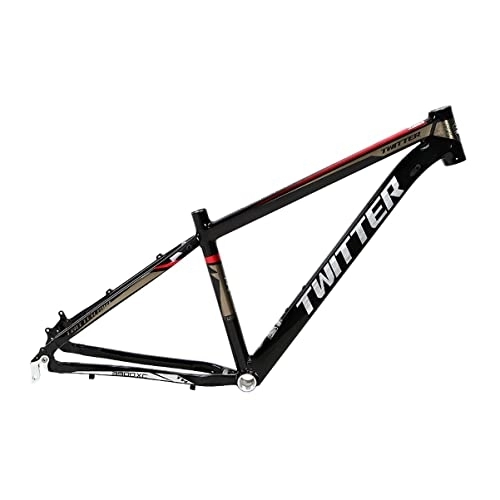 Mountain Bike Frames : DFNBVDRR Mountain Bike Frame 15.5'' / 17'' / 19'' Aluminum Alloy Bicycle Frame Quick Release Axle 135mm BB68 Routing Internal MTB Frame For 29in Wheels (Color : Black Red, Size : 15.5x29in)