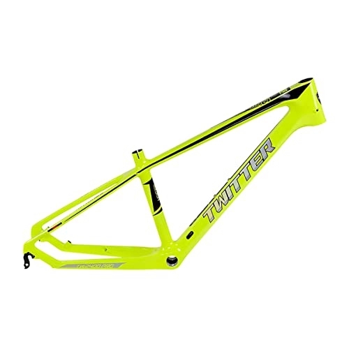 Mountain Bike Frames : DFNBVDRR Mountain Bike Frame 24x13.5inch Carbon Fiber Quick Release 135mm MTB / BMX Frame BSA68mm Bottom Bracket Internal Cable Routing Bicycle Frame (Color : Yellow, Size : 24x13.5in)
