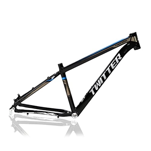 Mountain Bike Frames : DFNBVDRR MTB Frame 27.5er Mountain Bike Frame 15.5'' 17'' 19'' Aluminum Alloy BSA68 Bicycle Frame 9x135mm Quick Release Straight Headset Routing Internal (Color : Black Blue, Size : 17x27.5in)