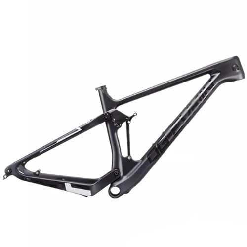 Mountain Bike Frames : DHNCBGFZ 29er Carbon Suspension MTB Bike Frame 15" 17" 19" XC Soft Tail Mountain Bike Frame Boost Suspension Frame 148mm For Single Speed MTB Crankset (Size : 29x15)