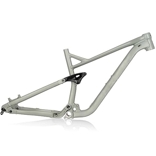 Mountain Bike Frames : DHNCBGFZ Aluminium Alloy Mountain Bike Boost MTB Frame 27.5 29inch Bicycle Frame Suspension BSA73 150mm Frame Travel 148 * 12MM Thru Axle AM Mountain Frame (Color : Cement Gray, Size : 27.5x17'')