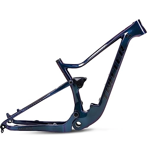 Mountain Bike Frames : DHNCBGFZ Carbon Mountain Bike Frame 27.5 29inch Boost MTB Frame Dual Suspension BSA73 120mm Frame Travel 148 * 12MM Thru Axle Routing Internal XC AM (Color : Color changing, Size : 27.5x17'')