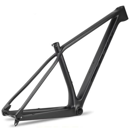 Mountain Bike Frames : DHNCBGFZ Carbon MTB Frame 29er Hardtail Mountain Bike Frame 15'' 17'' 19'' Internal Routing T800 Ultralight MTB Frame Thru Axle 12x148mm With BB92 (Color : Black, Size : 29x17)