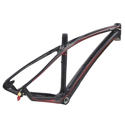 Mountain Bike Frames : Dilwe Bike Frame, 27.5ERx17.5in Carbon Bike Frame with Headset and Seatpost clip for Mountain Bicycle