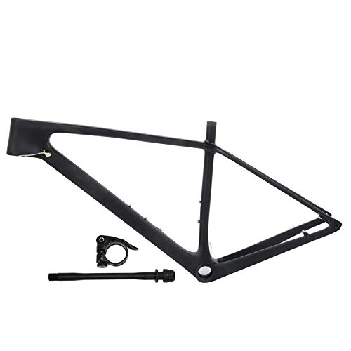 Mountain Bike Frames : Dilwe Bike Front Fork Frame, Carbon Fiber Bicycle Frame with Seatpost Clip Tube Shaft Fit for Mountain Bike(29ER*19oinch)