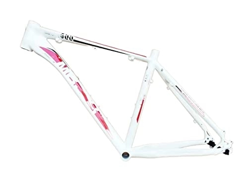 Mountain Bike Frames : FAXIOAWA 26 27.5 Er 18-19 Inch Bicycle Frame MTB Bike Part Frame Super Light Aluminum Alloy Frame With Headset Bicycle Parts (Color : White 26x19)