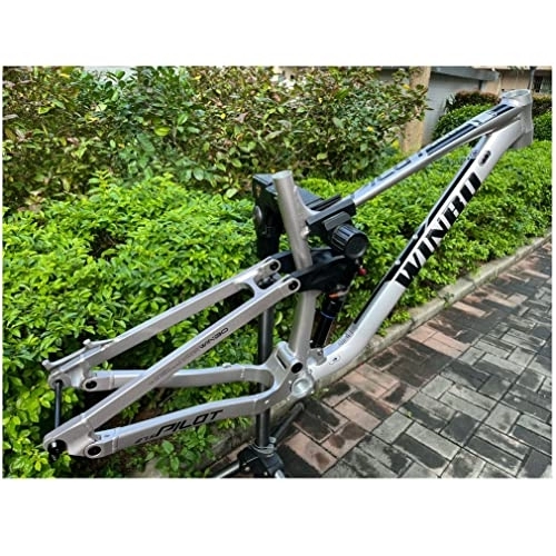 Mountain Bike Frames : FAXIOAWA 26er 27.5er 29er MTB Suspension Frame DH / XC / AM Enduro Mountain Bike Frame 17'' / 18'' Aluminium Alloy Disc Brake Frame Thru Axle 12 * 148mm Boost (Color : Silver, Size : 29 * 18'')