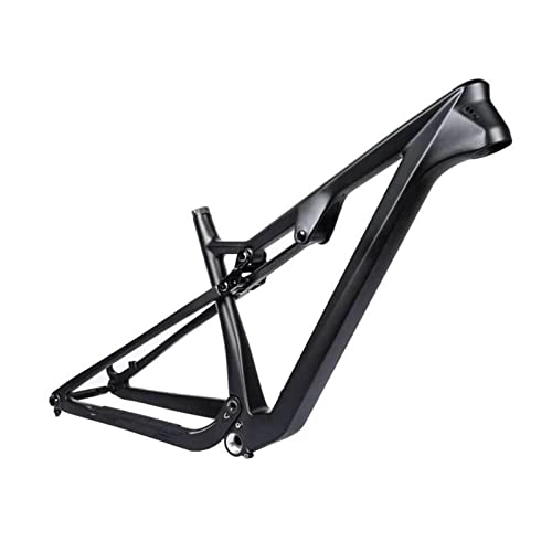 Mountain Bike Frames : FAXIOAWA Carbon fiber road mountain bike frame, 29-inch black painted carbon cartilage disc brake frame, seat tube 31.66mm, bicycle accessories / assembly