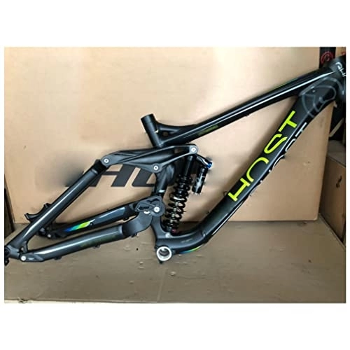 Mountain Bike Frames : FAXIOAWA Downhill Suspension MTB Frame 26 / 7.5er Mountain Bike Frame Travel 200mm Aluminium Alloy Disc Brake Frame Thru Axle 12 * 142mm, With Rear Shock (Size : L / Large)