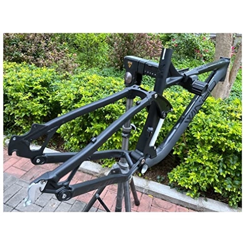Mountain Bike Frames : FAXIOAWA Full Suspension MTB Frame 26 / 27.5er Trail Mountain Bike Frame 17'' Aluminium Alloy Disc Brake Frame DH / XC / AM QR 135mm Travel 120mm (Color : Black, Size : 27.5 * 17'')