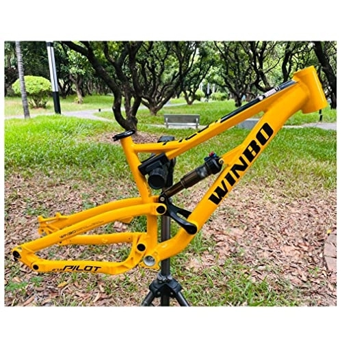 Mountain Bike Frames : FAXIOAWA MTB Suspension Frame 26er / 27.5er Mountain Bike Frame DH / XC / AM 12 * 142mm Thru Axle Aluminium Alloy Frame Disc Brake 16.5'' (Color : Orange)