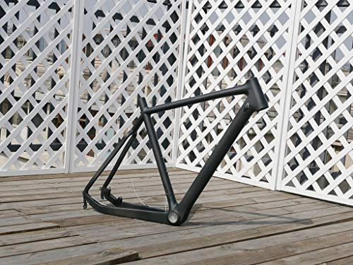 Mountain Bike Frames : Flyxii 3K Carbon Glossy Bicycle Frame Cyclocross Bike Frame Disc Brake Road Frame 55cm (for BB30)