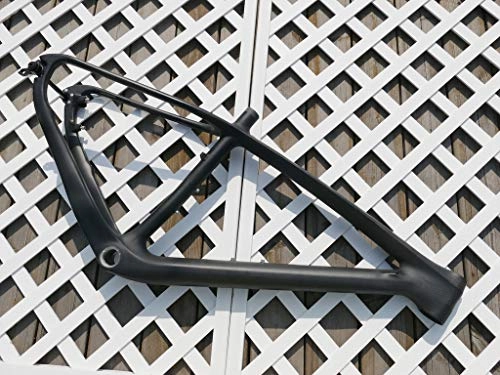 Mountain Bike Frames : Flyxii 3K Carbon matt Mountain Bike 29er MTB Bicycle Frame 17.5" (for BSA) + Thru Axle 142mm x 12mm