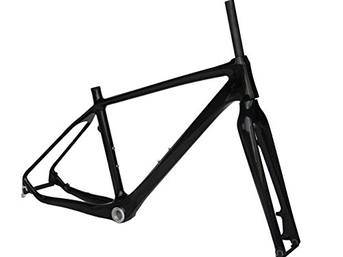 Mountain Bike Frames : Flyxii Full Carbon 3k Glossy Mountain Bike MTB Bicycle Frame 18" Fork