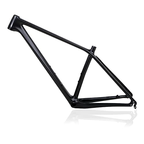 Mountain Bike Frames : Full Carbon Fiber Mountain Bike Frame 15 / 17 Inch MTB Bicycle Disc Brake Quick Release 135mm Bicycle Frame BB92 For 27.5'' Wheel (Color : Matte black, Size : 17'')